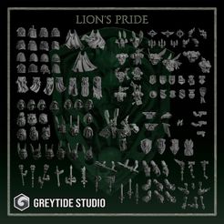 Lion's-pride.jpg 3D file Lion´s Pride space warriors upgrade kit・3D print design to download