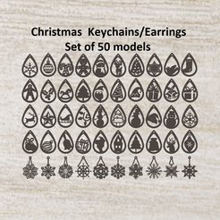 Screenshot-2023-03-19-110837.png Christmas keychains / earrings  - Set of 50 models