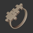 5.png Goldener Puzzle-Ring - Symbolischer Schmuck 3D-Druck Modell 73