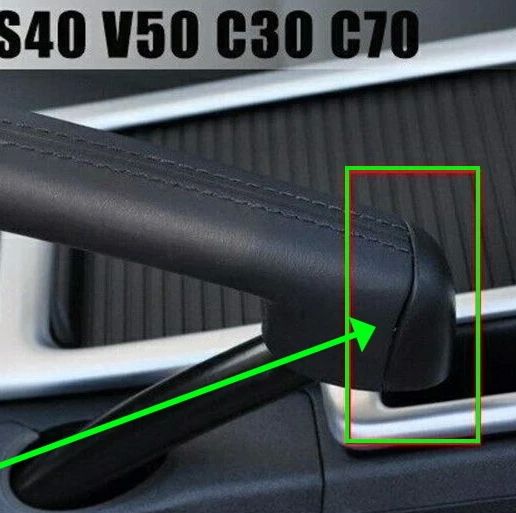 VOLVO S40 V50 C30 C70  Car Handbrake Handle Lever Cap Cover Black. OEM Number 31329236