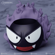 gastly06.png 3D file Gastly Planter・Template to download and 3D print
