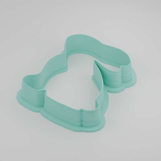 Sitting Bunny Cookie Cutter STL