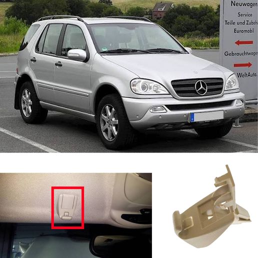 Mercedes ML320 W163 Sun Visor Clip Hook Holder Bracket 1638100312 A1638100312
