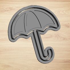 umbrella-cutterstamp.jpg cookie cutter umbrella - cutter and stamp