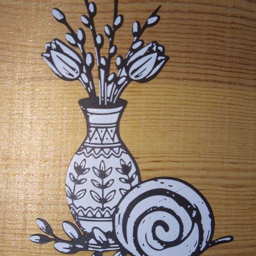 🐣 [Vase Tulip] | Minimalist Easter Decor ED-011