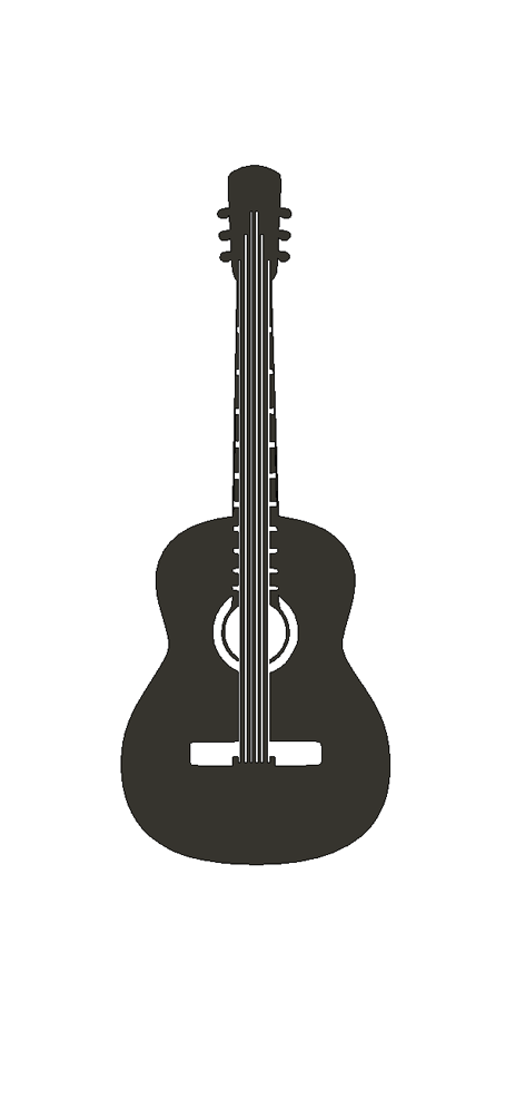 guitarraAcU.png Descargar archivo STL gratis Pared de guitarra acústica • Plan de la impresora 3D, miguelonmex