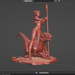 Veloci-1.jpg Fichier STL Yuri et le vélociraptor・Design pour imprimante 3D à télécharger