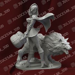red1r1.jpg 3D-Datei Red Riding Hood・3D-druckbare Vorlage zum herunterladen