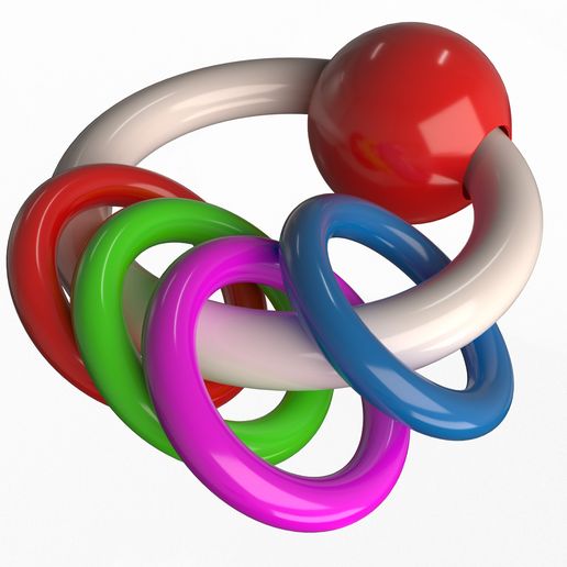 👶 Baby Rattle・ 3D File for ・Cults
