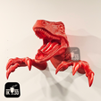 Pic-2024-04-12T120946.375.png Velociraptor Head Wall Mounted Holder / No Supports / 3MF Included