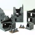 French-Village-Wargaming-Terrain-Destroyed-15mm.jpg Normandy France Village VOLUME 2 Set - Intact & Destroyed