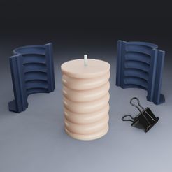 Render.jpg Spiral candle mold