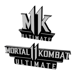 3.png STL file 3D MULTICOLOR LOGO/SIGN - Mortal Kombat: Ultimate (Two Variations)・3D printable model to download
