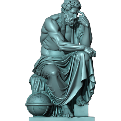Aflaton Greek Sculpture Thinker - Aflaton Greek Sculpture Thinker - Escultura Griega Aflaton Pensador - Sculpture Grecque Aflaton Penseur - تمثال أفلاطون المفكر اليوناني