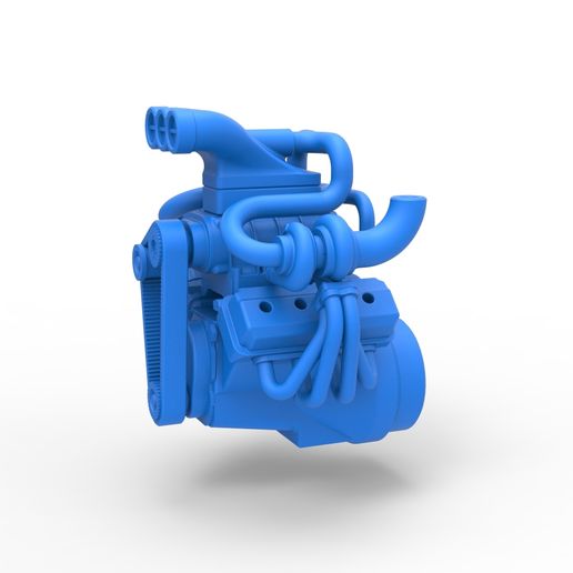 Twin turbo supercharged V8 Engine Version 2 (1:25 Scale)