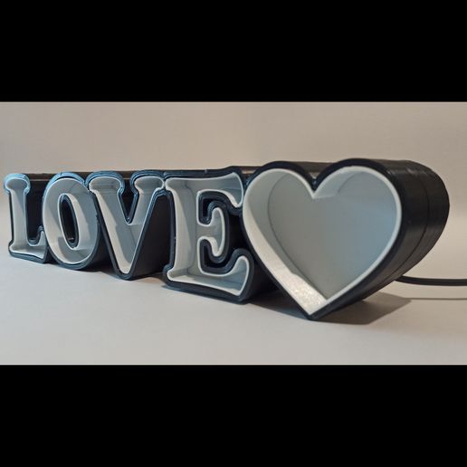 Love lamp for led strip 3D model