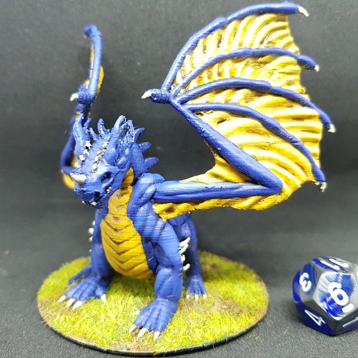 Blue Dragon for 28mm Tabletop Roleplay 3D model