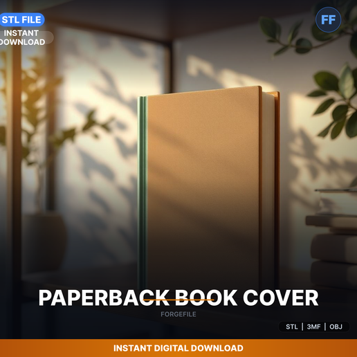 Flexible Paperback Book Cover Protector, Fits Various - 3D Printable STL File