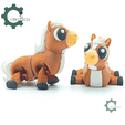 Cobotech-Grumpy Horse Articulated Keychain_08.png Cobotech Porte-clés articulé Grumpy Horse - Porte-clés sac à dos mignon