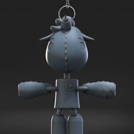 02.png Porta-chaves Unicórnio assustador