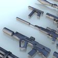 10.jpg Set of Modern weapons (4) - (+ pre supported) Flames of war Bolt Action Modern AK-47 CTAR M16 RPG UZI Kalachnikov