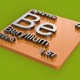 beryllium v3.jpg Periodic Table of Elements  s-block  chemistry   -  stl file