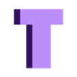 t.STL Minecraft Alphabet Letter