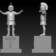 hjju.jpg NCAA - Troy Trojans football mascot statue - 3d Model print