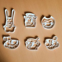 WhatsApp-Image-2022-05-06-at-2.08.37-PM.jpg STL file x6 Video game molds: Bendy's ink machine / cuphead kit - characters・3D printable model to download