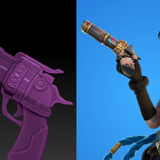JINX GUN LEAGUE OF LEGEND ARCANE COSPLAY 3D model