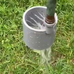 Dog Paw wash attach.jpg STL-Datei "Rukus Rinse" Haustierpfoten-Spülung Gartenschlauchaufsatz・3D-Drucker-Vorlage zum herunterladen