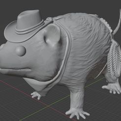 cowboy1.jpg Бесплатный STL файл Opossum Cowboy・3D-печатный дизайн для скачивания