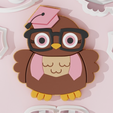 SD@4x.png Wise Grad Owl Cookie Cutter Set