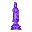009guanyin.obj Free STL file Guanyin bodhisattva Kwan-yin sculpture for cnc or 3d printer・3D printer design to download