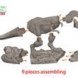 T-Rex-1-32-19.jpg Tyrannosaurus Rex dinosaur 1-32 3D sculpting printable model