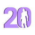 3.stl Halo MASTER CHIEF 20TH ANNIVERSARY | 20TH ANNIVERSARY MODULAR LOGO #XBOX20