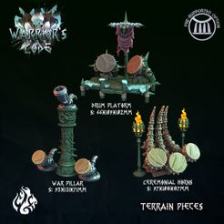 TerrainPieces3.jpg Fichier 3D Scène de colonisation orque barbare Part3, sortie décembre 22・Design pour imprimante 3D à télécharger
