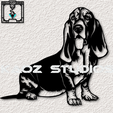project_20231016_1113183-01.png realistic basset hound wall art basset hound dog wall decor 2d animal