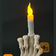 3.png Skeleton Hand Candle Holder - Middle Finger / No Supports