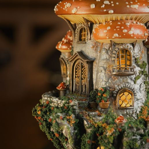 7.jpg Mushroom Cottage - Lámpara Fantasy Cozy Fairy Tale