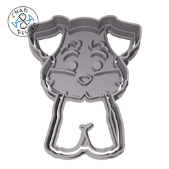 Dogs-Fox-Terrier-6cm-2pc-CP.png Terrier - Dog - Cookie Cutter - Fondant - Polymer Clay