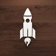 shape_ex096.jpg Rocket Silhouette Wall Decor - Modern Space Inspired Design