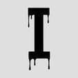 I.jpg Spooky Blood Dripping Halloween Letter Set (3D Models and Source SVGs)