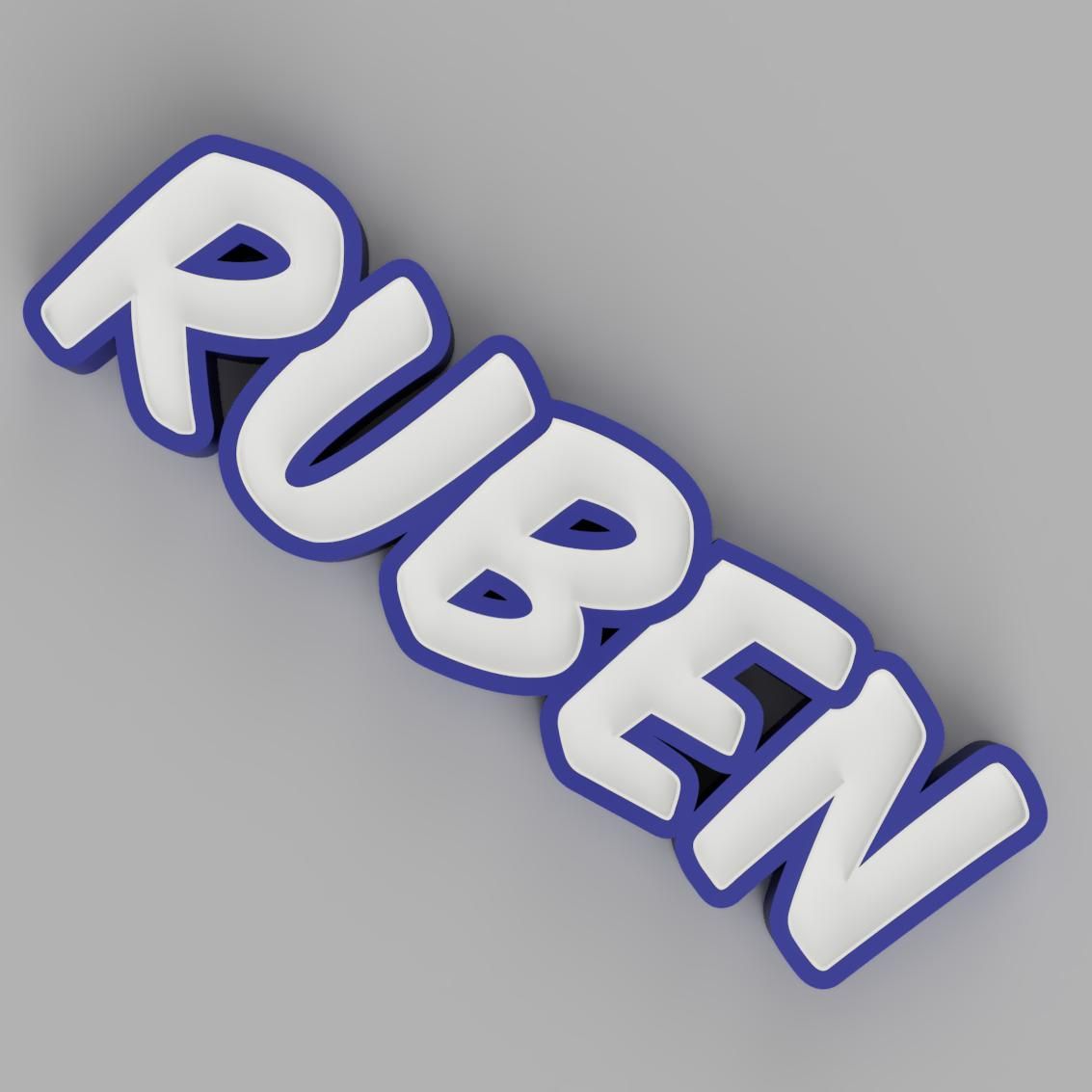 Download file NAMELED RUBEN - LED LAMP WITH NAME • Model to 3D print ...