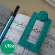 music_new.jpg Bookmark Ruler Print in Place with Music Notes Icon | Easy to Print | Back to School | Vtau Design