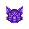 SKELEXI Flexi Skeleton Wolf_Head_With Eyes.stl Flexi Esqueleto Lobo