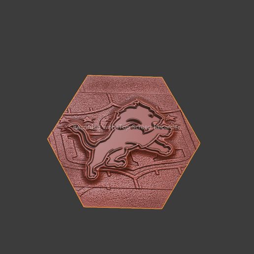 Football NFL Wall Deco Lions 3D model