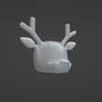 2.png Lowpoly and high poly reindeer head