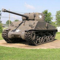 TankshermanM4.jpg Archivo STL Sherman Tank Low Poly・Diseño para descargar y imprimir en 3D