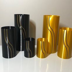 black and gold 2.jpg 3D file Waterfall Filament Vase Collection・3D printer design to download, 3DWinnipeg